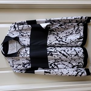 Ideology active wear jacket unisex M black/white splatter pattern